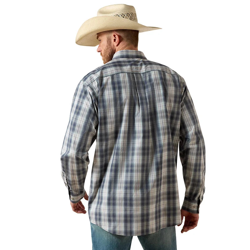 Ariat Mns Pro Series Paolo Classic Fit LS Shirt Ombre Blue Plaid