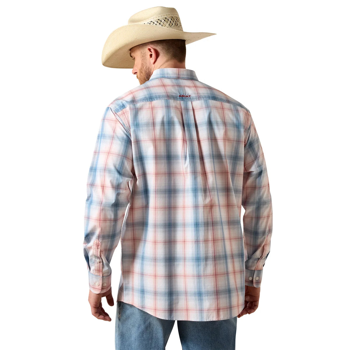 Ariat Mns Pro Series Teddy Classic Fit LS Shirt White Plaid