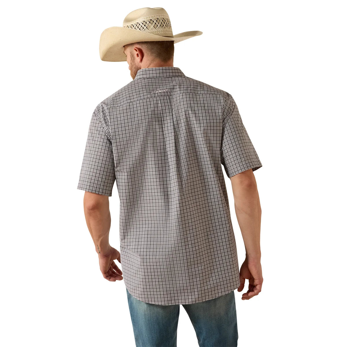 Ariat Mns Pro Series Tommie Classic Fit SS Shirt Black Plaid