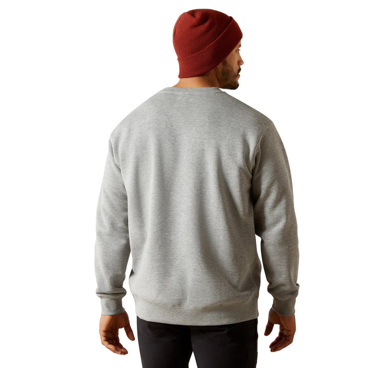 Ariat Mns Rebar Lightweight Sweater Heather Grey | Country Clothing - Mens Winter | Saddleworld Ipswich