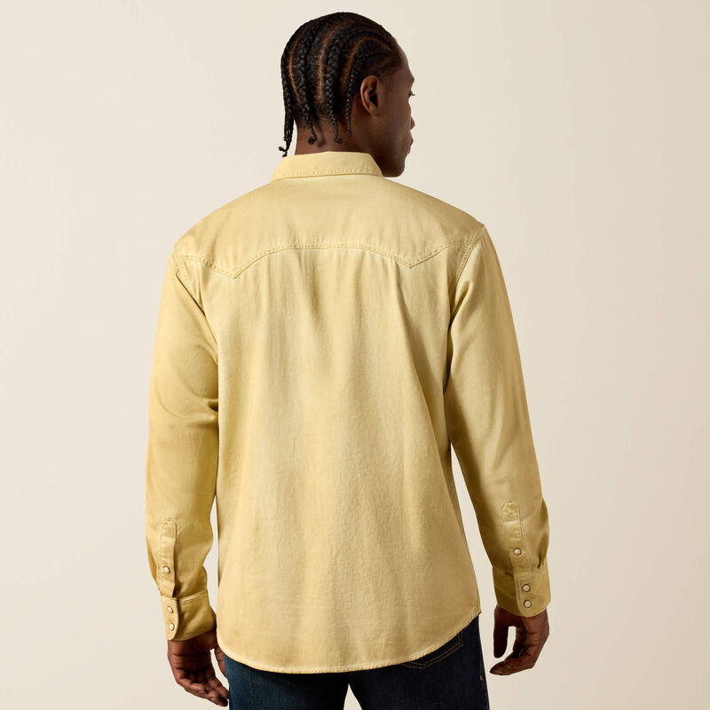 Ariat Mns Retro Hartigan Fitted Snap LS Shirt Off White | Country Clothing - Mens Shirt | Saddleworld Ipswich