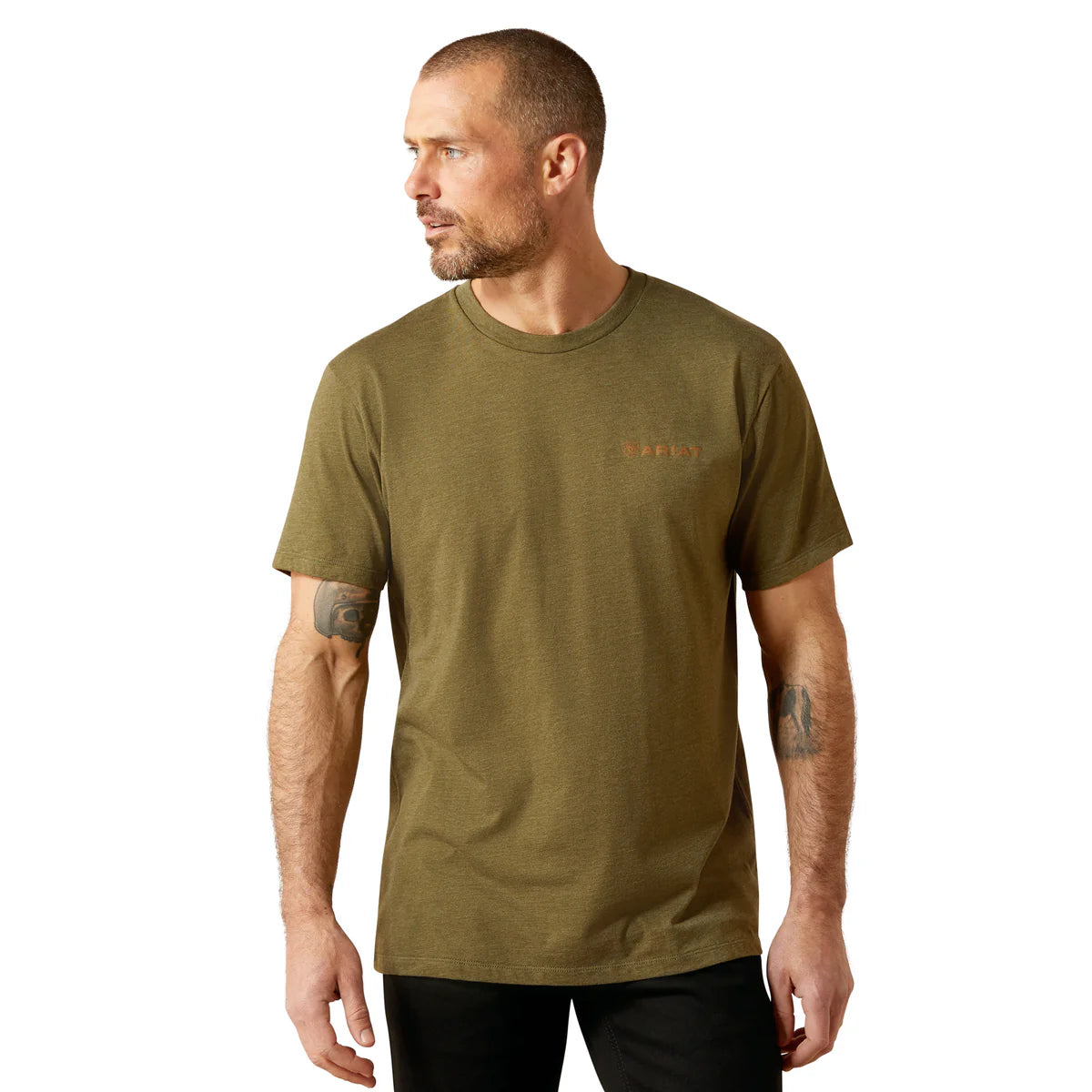 Ariat Mns Ropers Seal SS Tee Military Heather