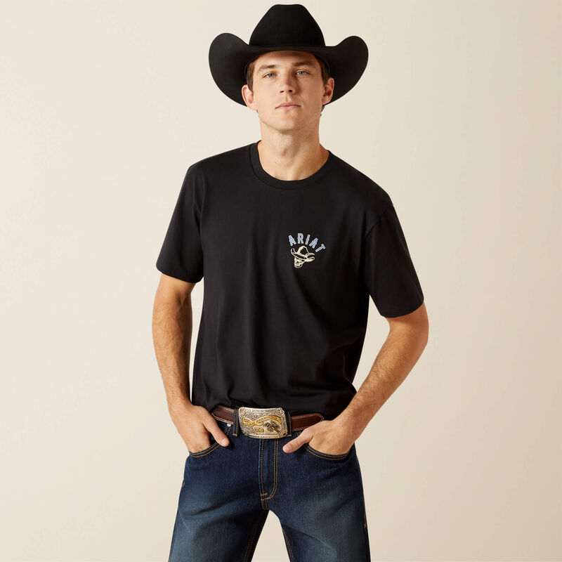 Ariat Mns Stitched Skull SS Tee  | Country Clothing - Mens T Shirt | Saddleworld Ipswich