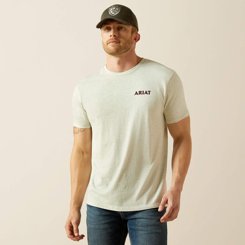 Ariat Mns Straight Shooter SS Tee Oatmeal Heather