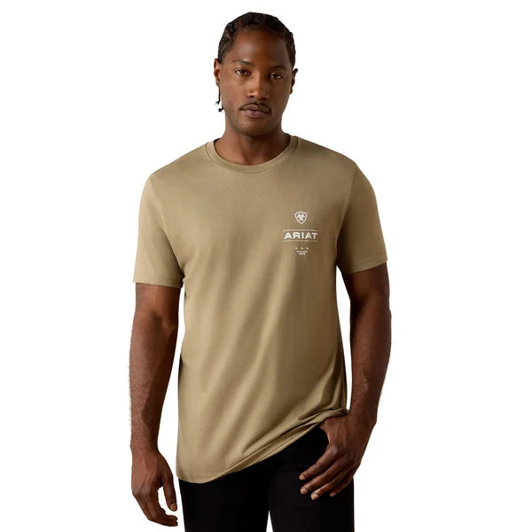 Ariat Mns Wooden Diamond Flag SS Tee Fallen Rock | Country Clothing - Mens T Shirt | Saddleworld Ipswich