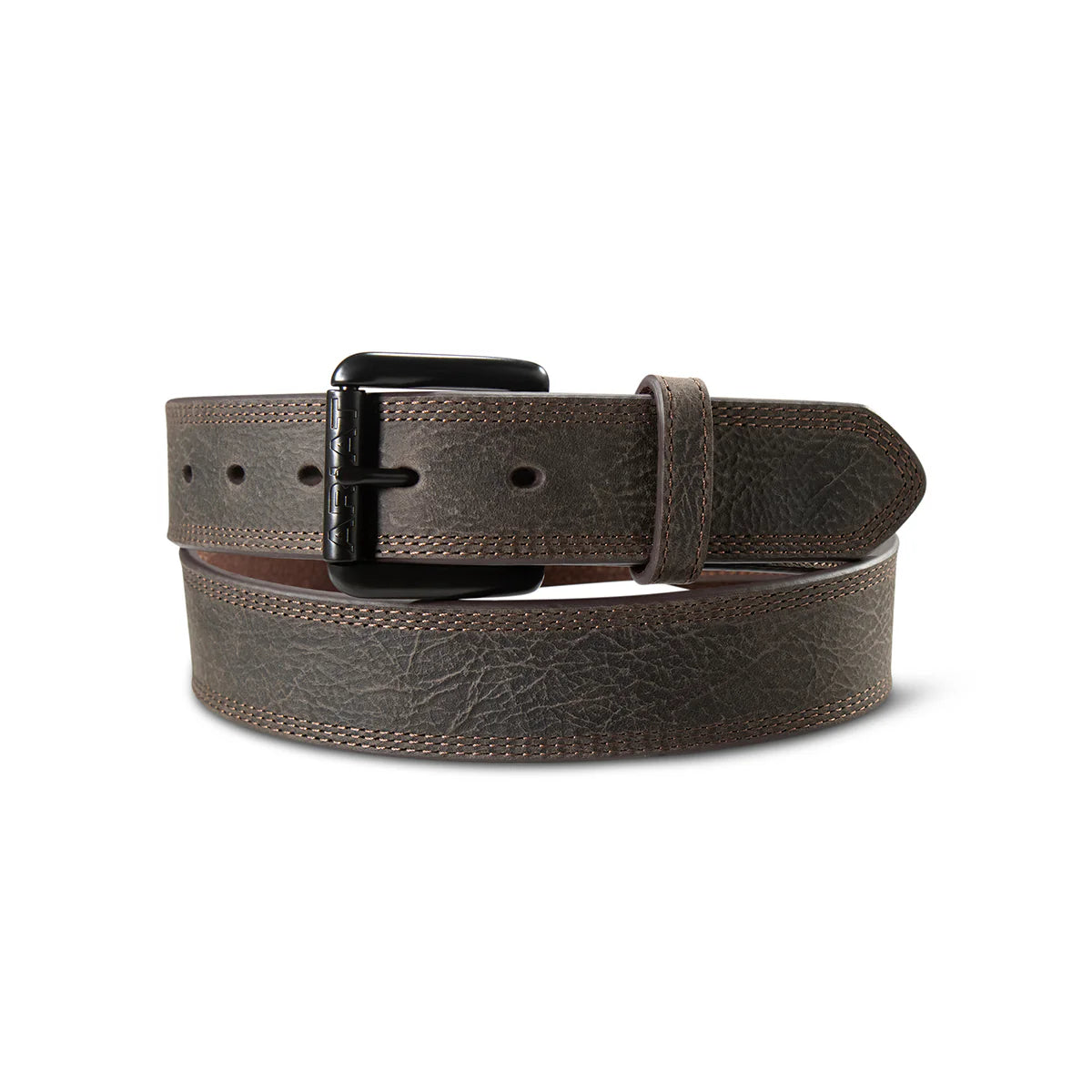 Ariat Mns Work Belt 1.5in Triple Stitch Dark Brown | Country Clothing - Belts | Saddleworld Ipswich