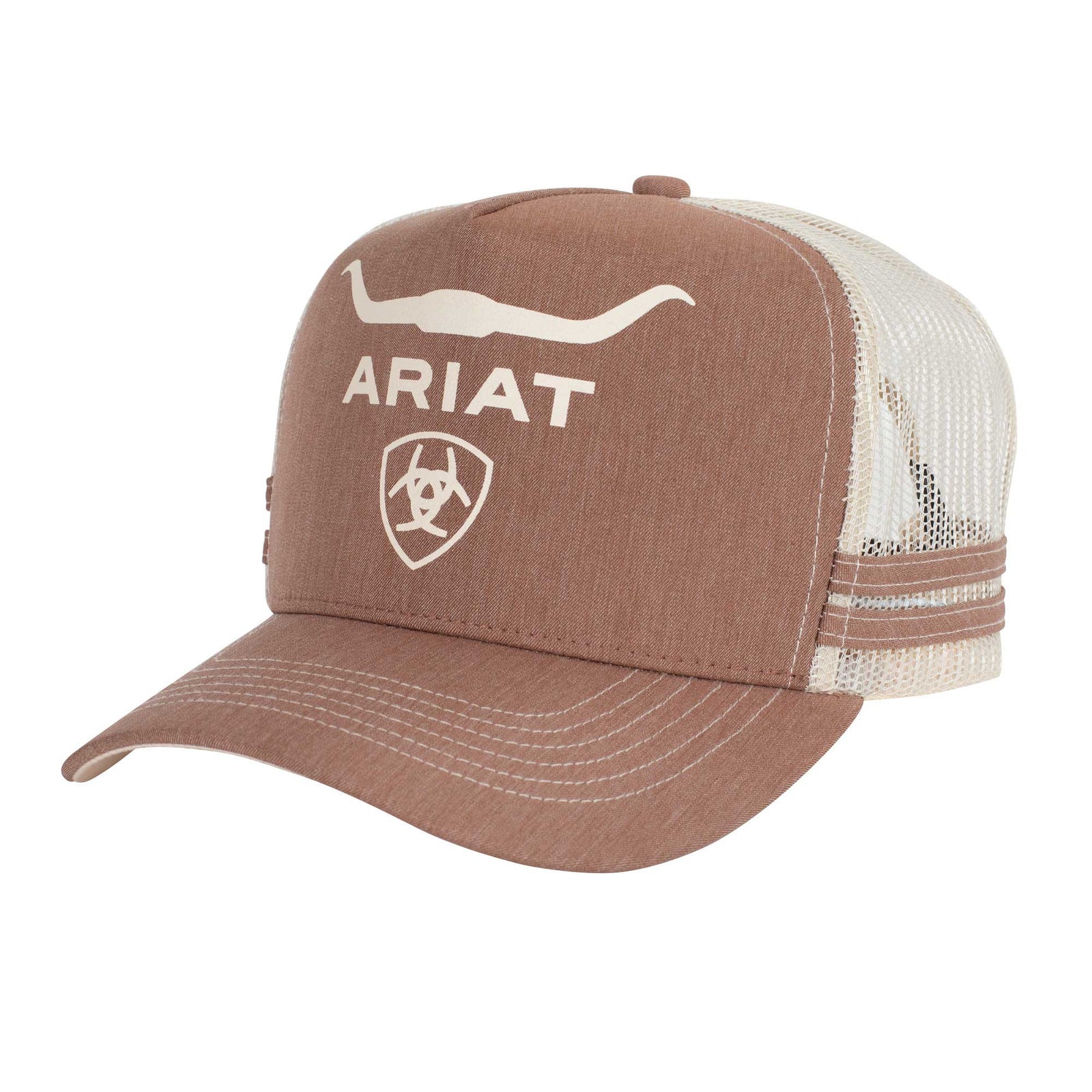 Ariat Wild Bull Trucker Cap Brown Heather | Country Clothing - Caps | Saddleworld Ipswich