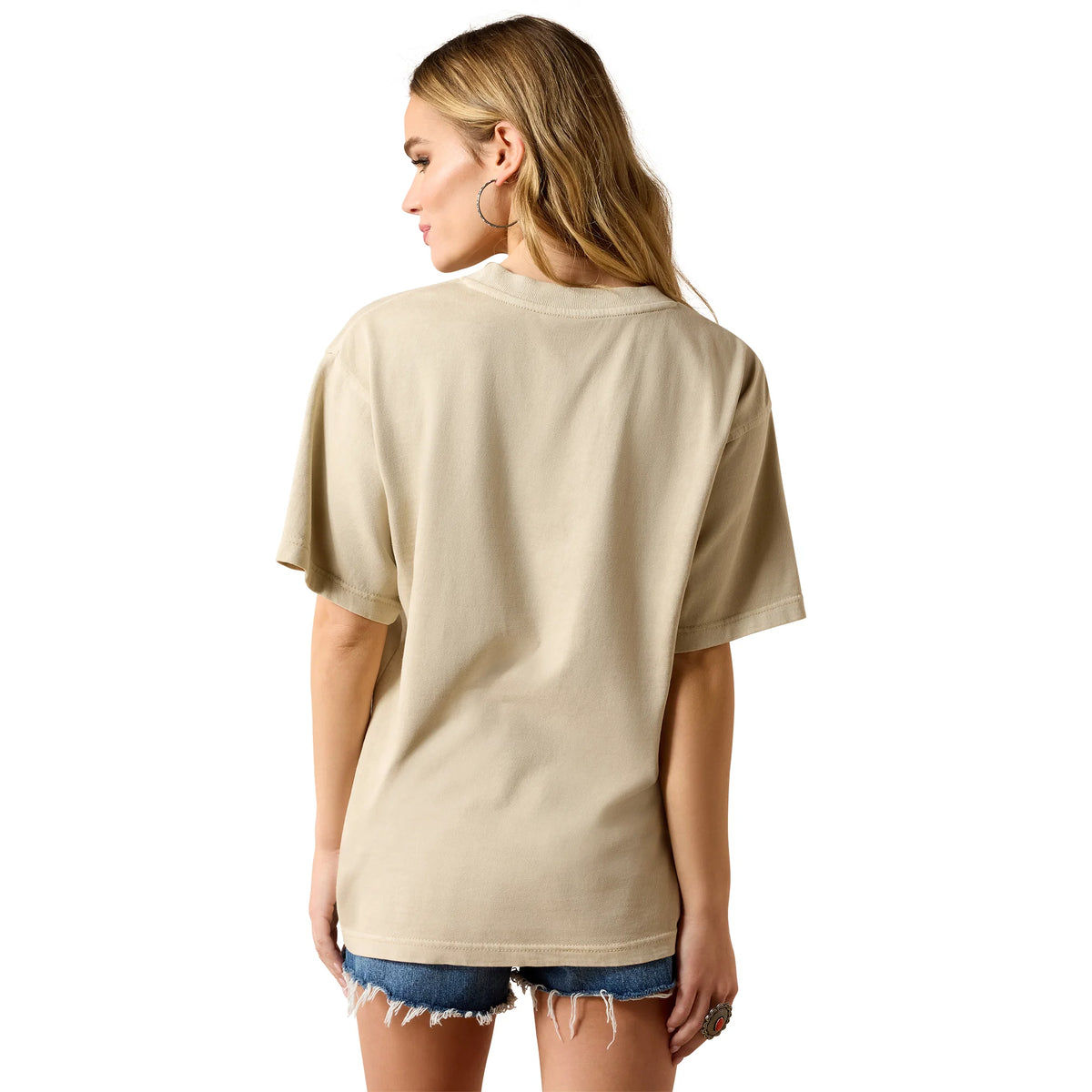 Ariat Wmns Bull Rider Arched SS Tee French Oak | Country Clothing - Ladies T Shirt | Saddleworld Ipswich