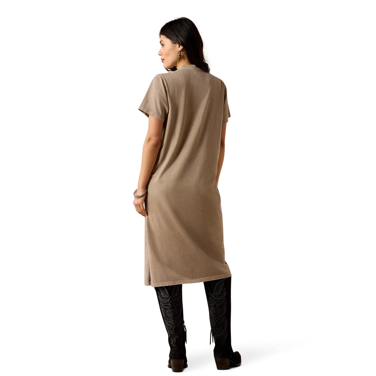 Ariat Wms Bandito Dress Taupe Mineral Wash | Country clothing - Ladies Dress | Saddleworld Ipswich