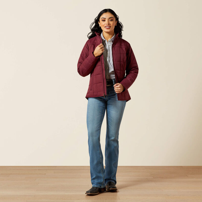 Ariat Wms Crius Insulated Jacket Windsor Wine | Country Clothing - Ladies Jacket | Saddleworld Ipswich