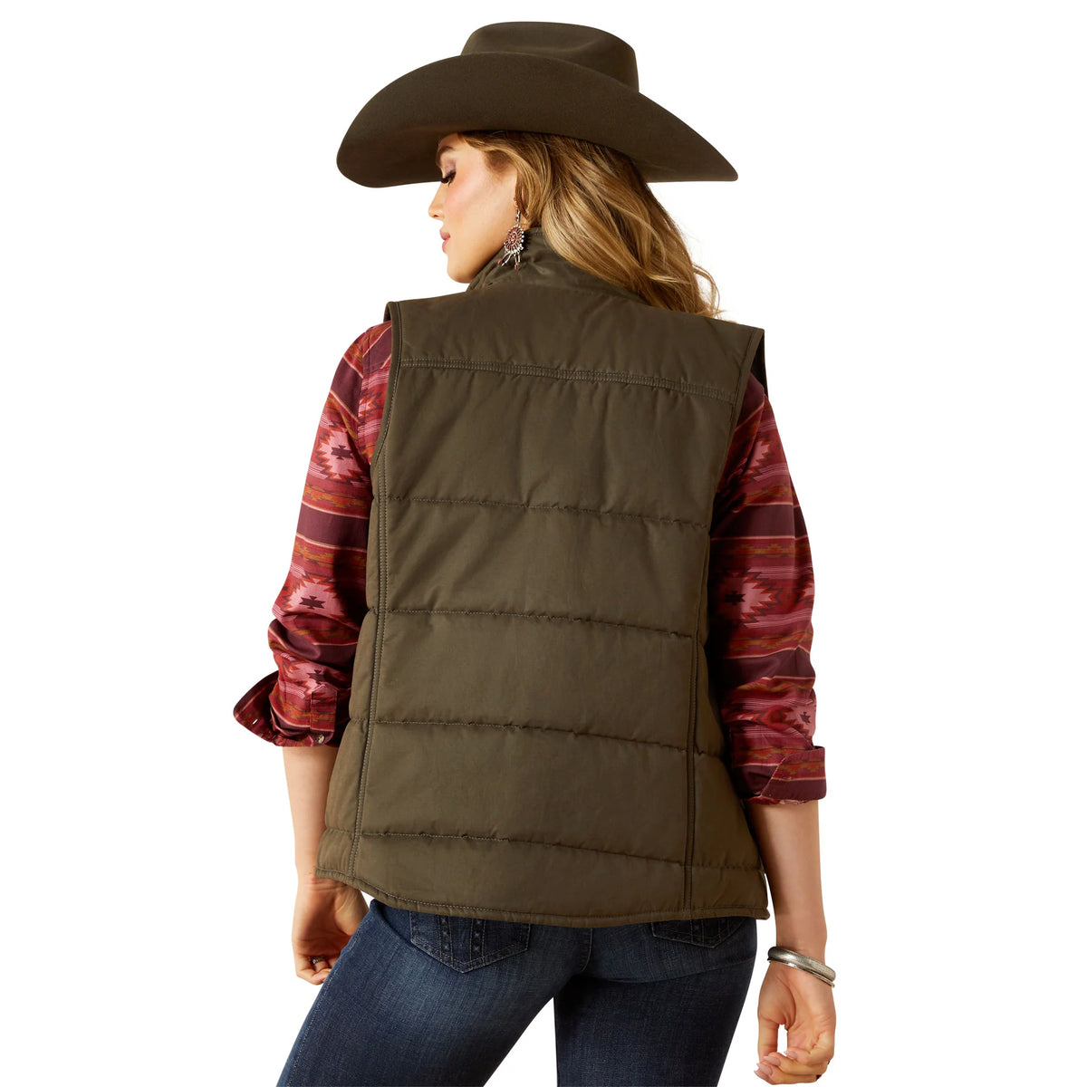 Ariat Wms Grizzly Quilted Vest Earth | Country Clothing - Ladies Vest | Saddleworld Ipswich