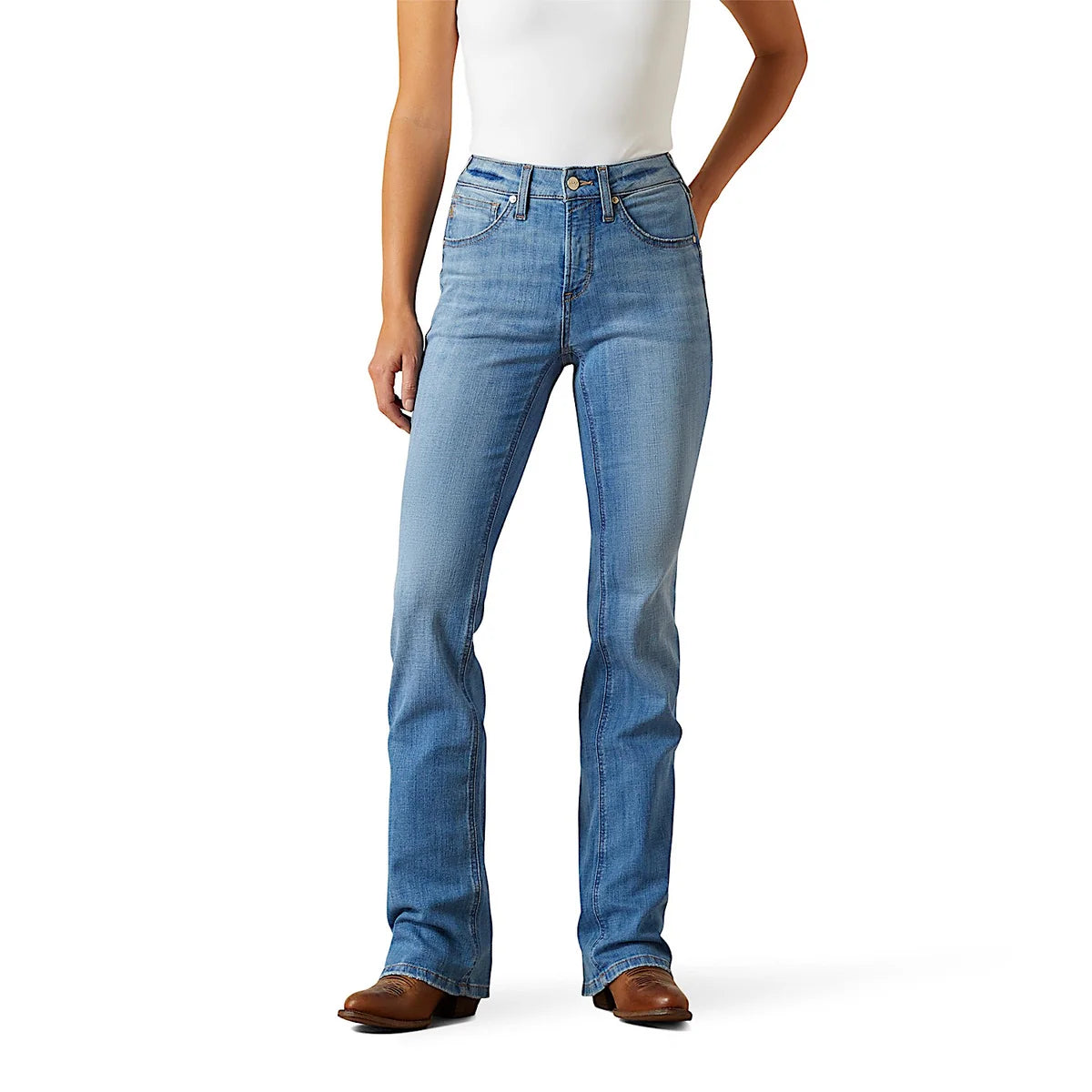 Ariat Wms High Rise Boot Cut Camellia Glendale - Saddleworld Ipswich
