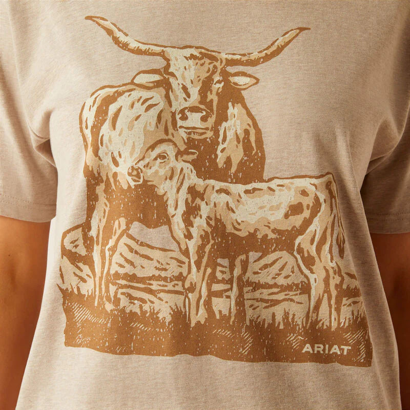 Ariat Wms Longhorn SS Tee  | Country Clothing - T Shirt | Saddleworld Ipswich
