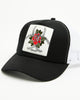 Ariat Wms Ponyflo Cap Snap Back Rose Patch Black | Country Clothing - Cap | Saddleworld Ipswich