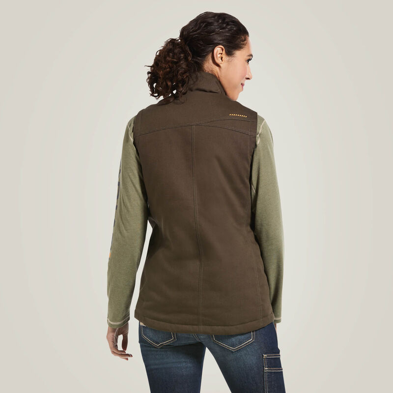 Ariat Wms Rebar Duracanvas Insulated Vest Wren - Winter Clearance