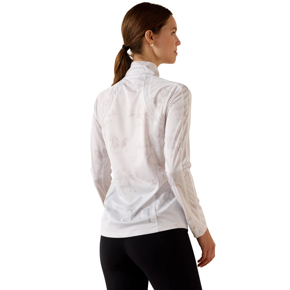 Ariat Wms Sunstopper 3.0 1/4 Zip White Mirage Print