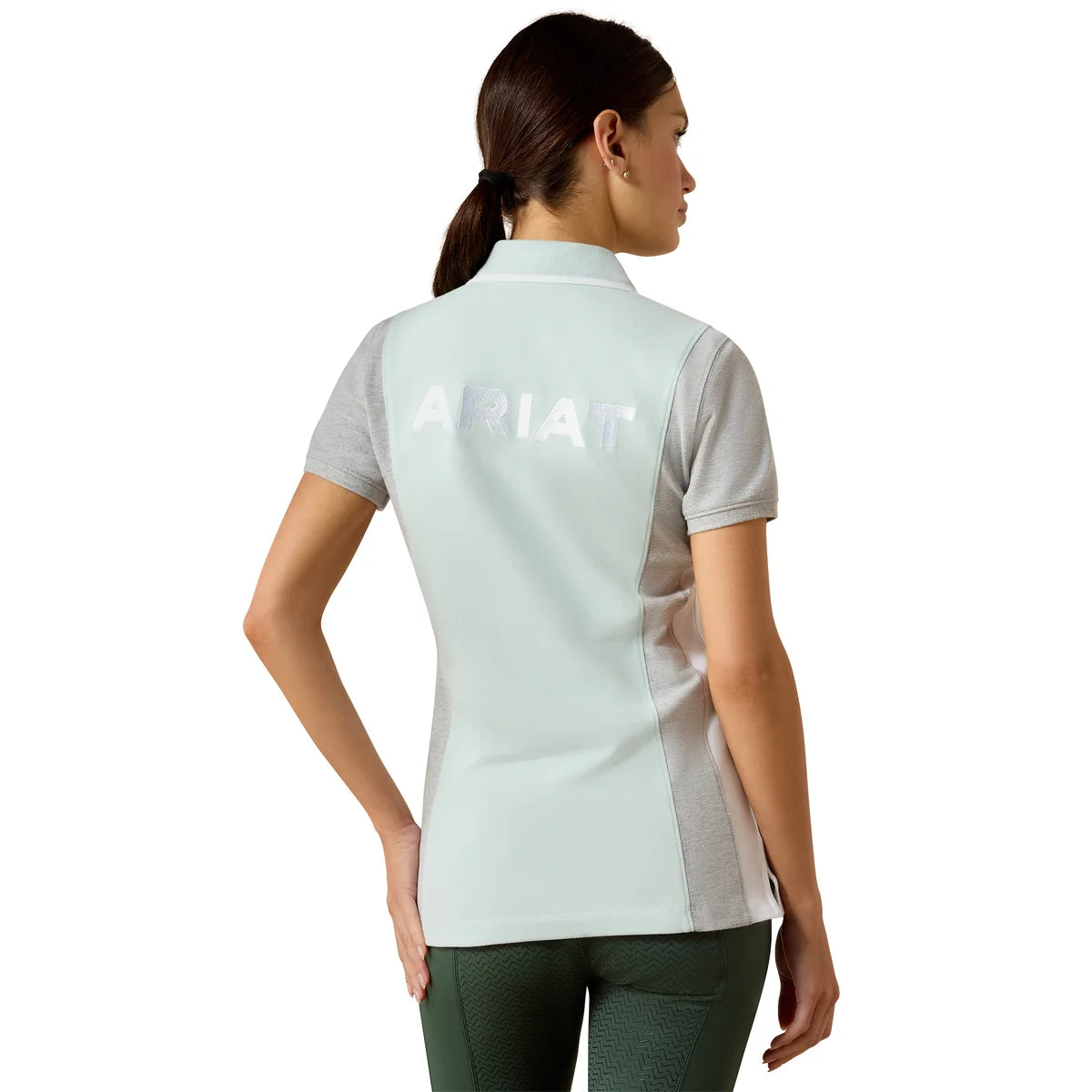 Ariat Wms Taryn SS Polo Starlight/Heather Grey
