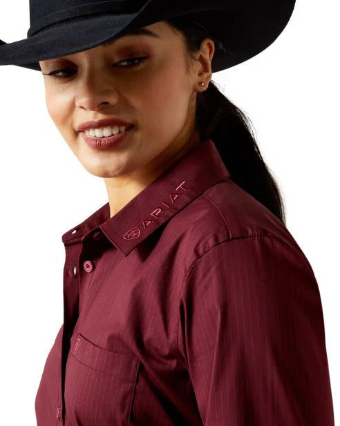 Ariat Wms Team Kirby Stretch LS Shirt Port Royale Stripe