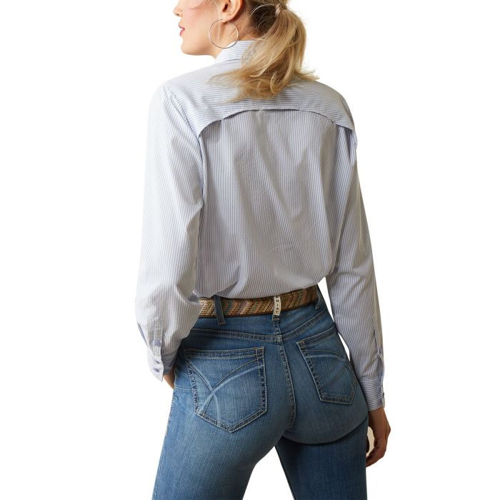 Ariat Wms Venntek LS Shirt Classic Blue Stripe - EOFY Sale
