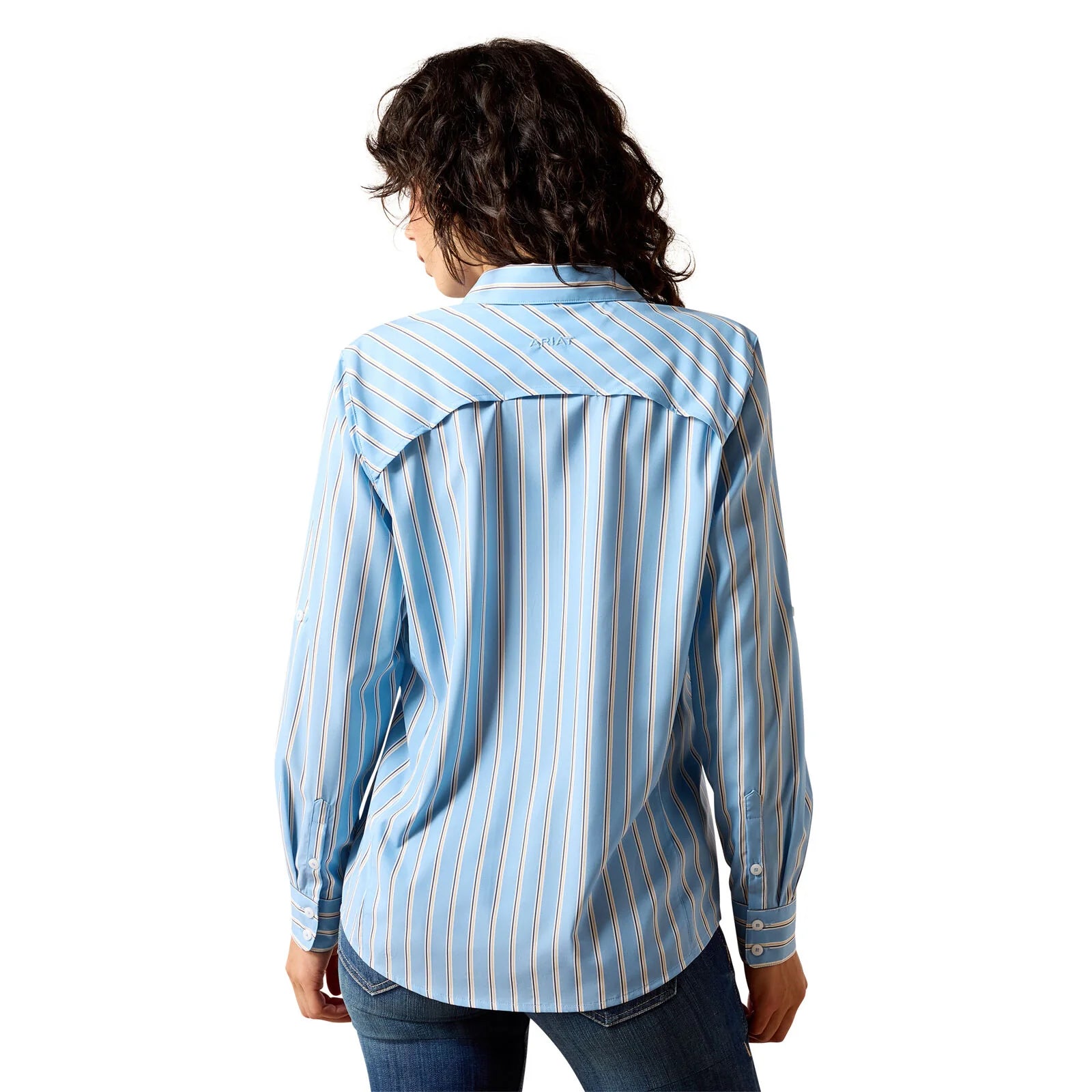 Ariat Wms Venttek LS Shirt Blissful Blue/Rattan Stripe
