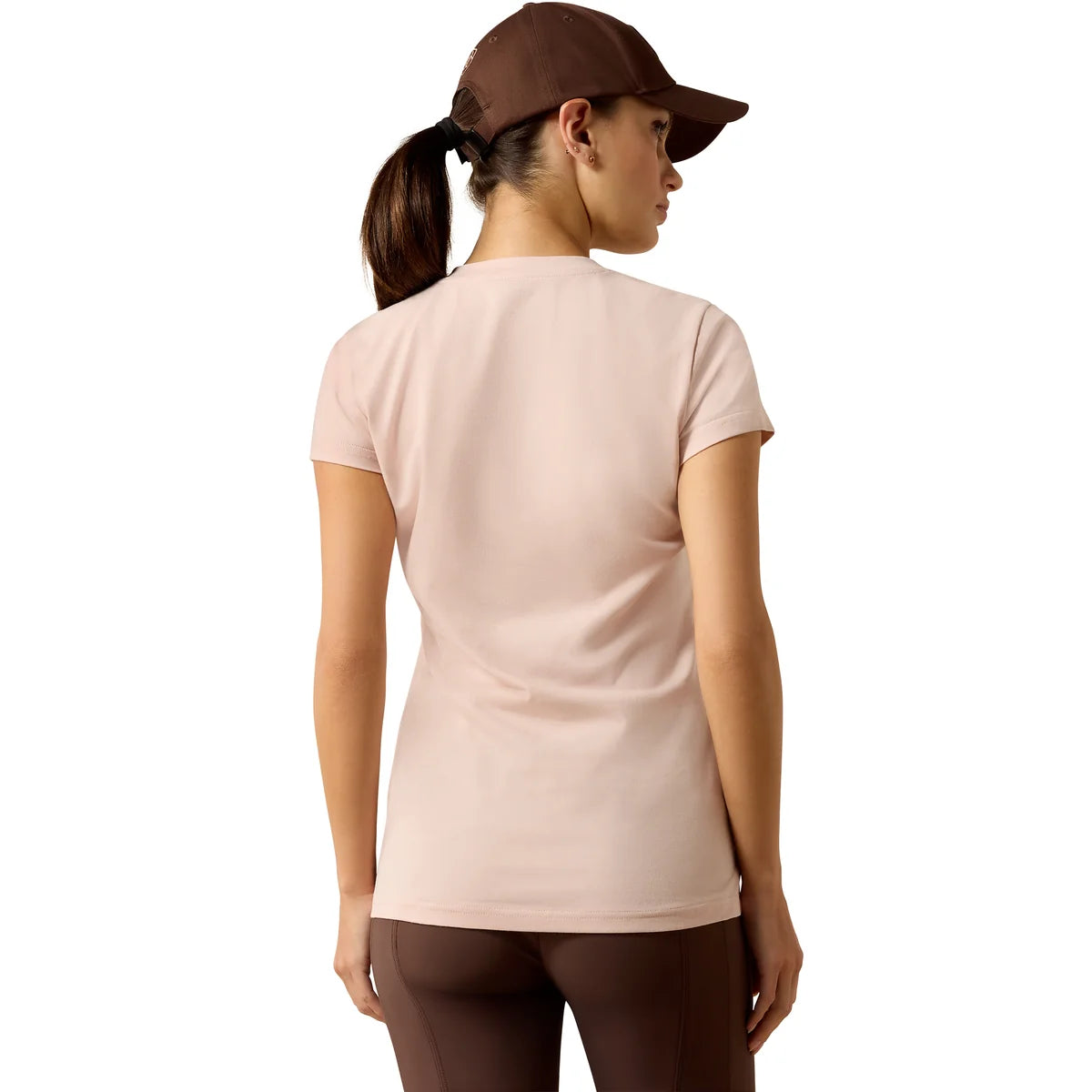 Ariat Wms Vertical Logo SS Tee Sepia Rose