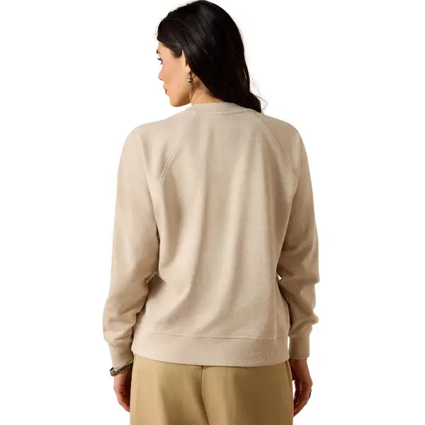 Ariat Wms Victoria Sweatshirt Khaki Heather