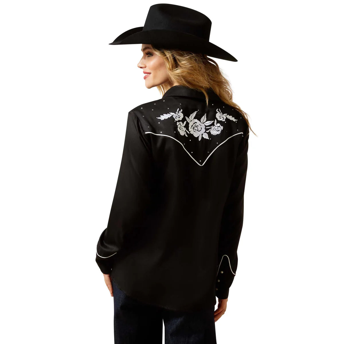 Ariat Wms Viva Rodeo LS Shirt Black | Country Clothing - Ladies SHirt | Saddleworld Ipswich