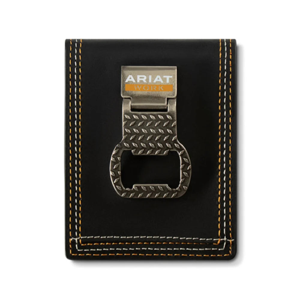 Ariat Work Wallet Bifold Bottle Opener Money Clip Back | Giftware - Wallet | Saddleworld Ipswich