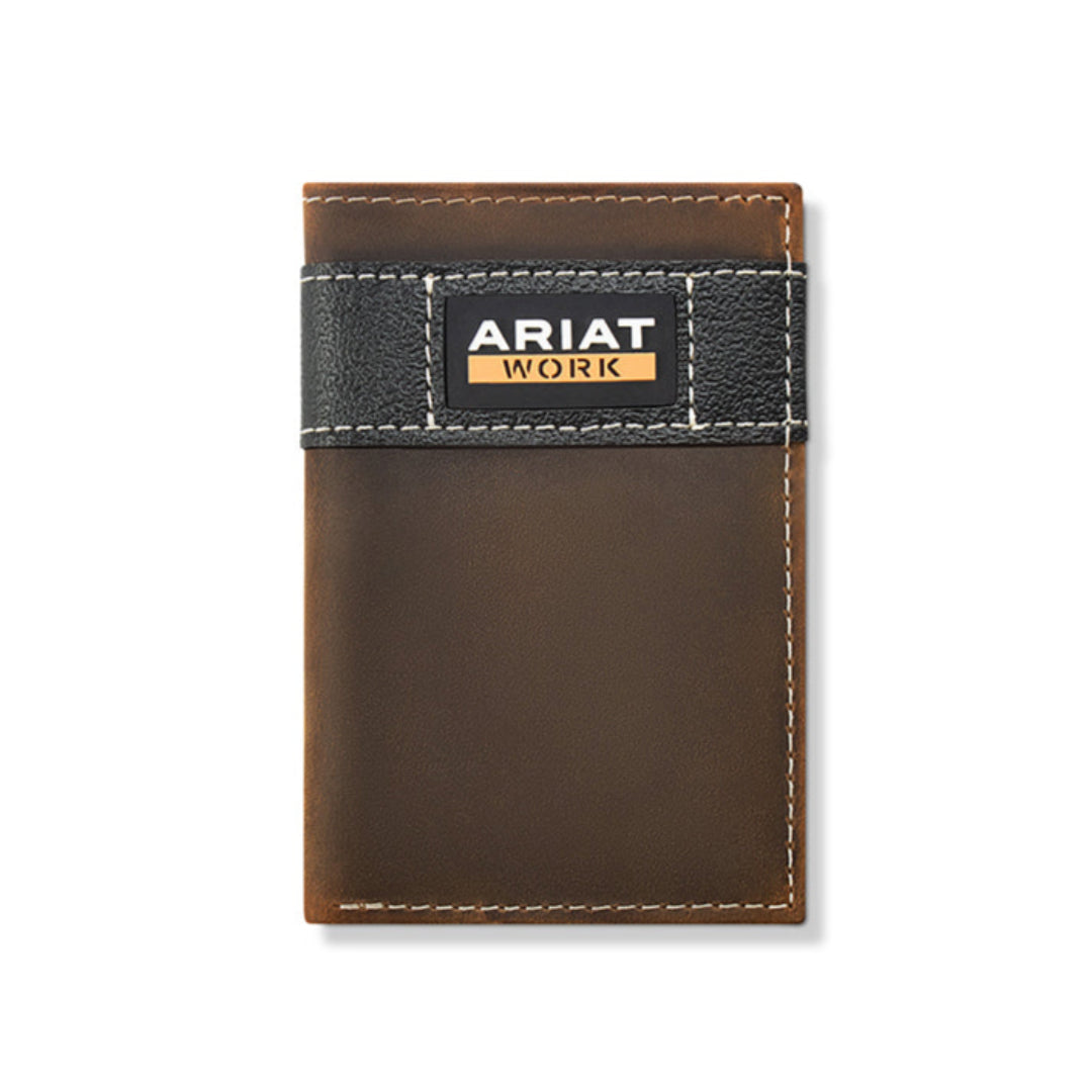 Ariat Work Wallet Trifold Brown | Giftware - Wallet | Saddleworld Ipswich