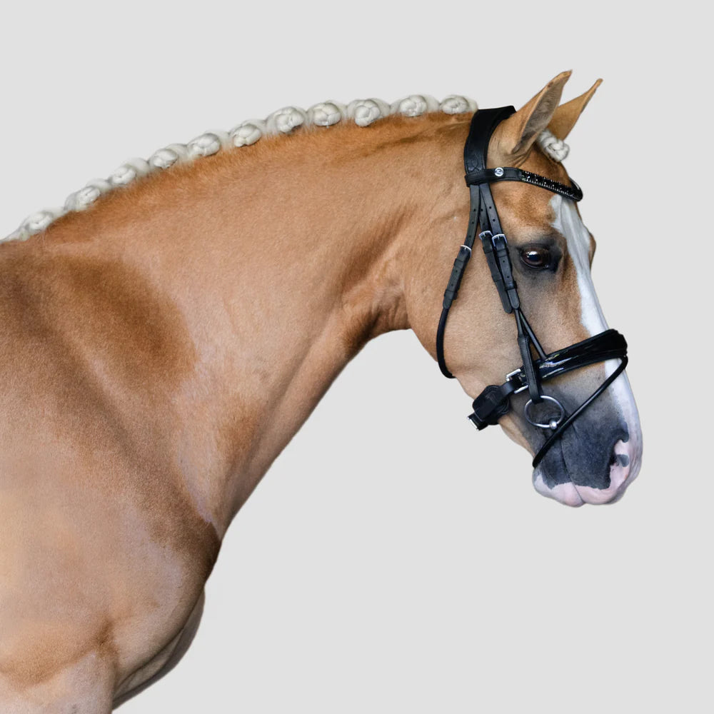 Lumiere Audrey Rolled Leather Bridle (Hanoverian)