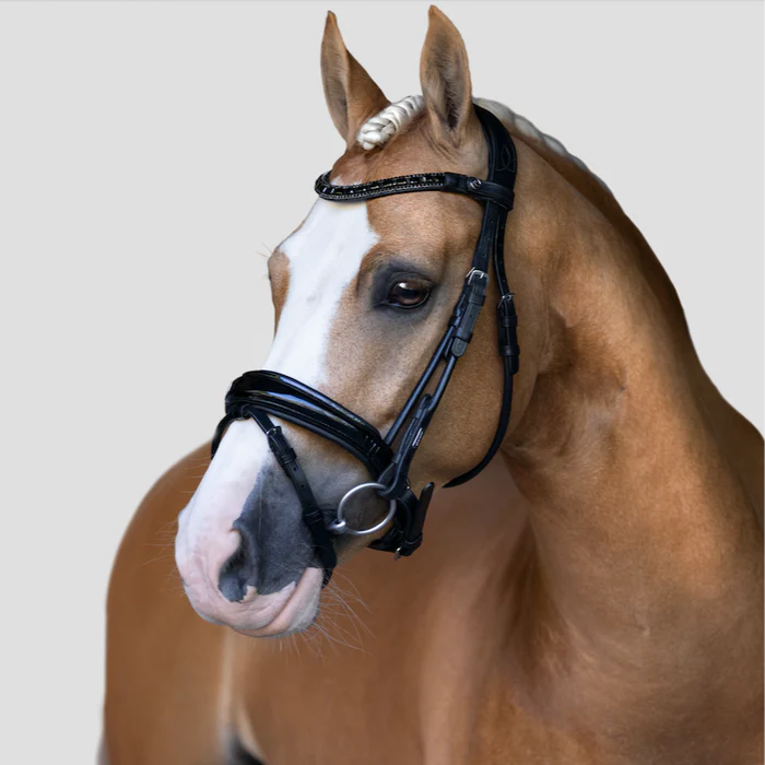 Lumiere Audrey Rolled Leather Bridle (Hanoverian)