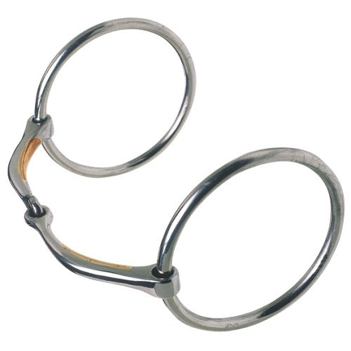 Oz Bitz Superfine Ring Snaffle with Copper Inlay and 2.5in Rings