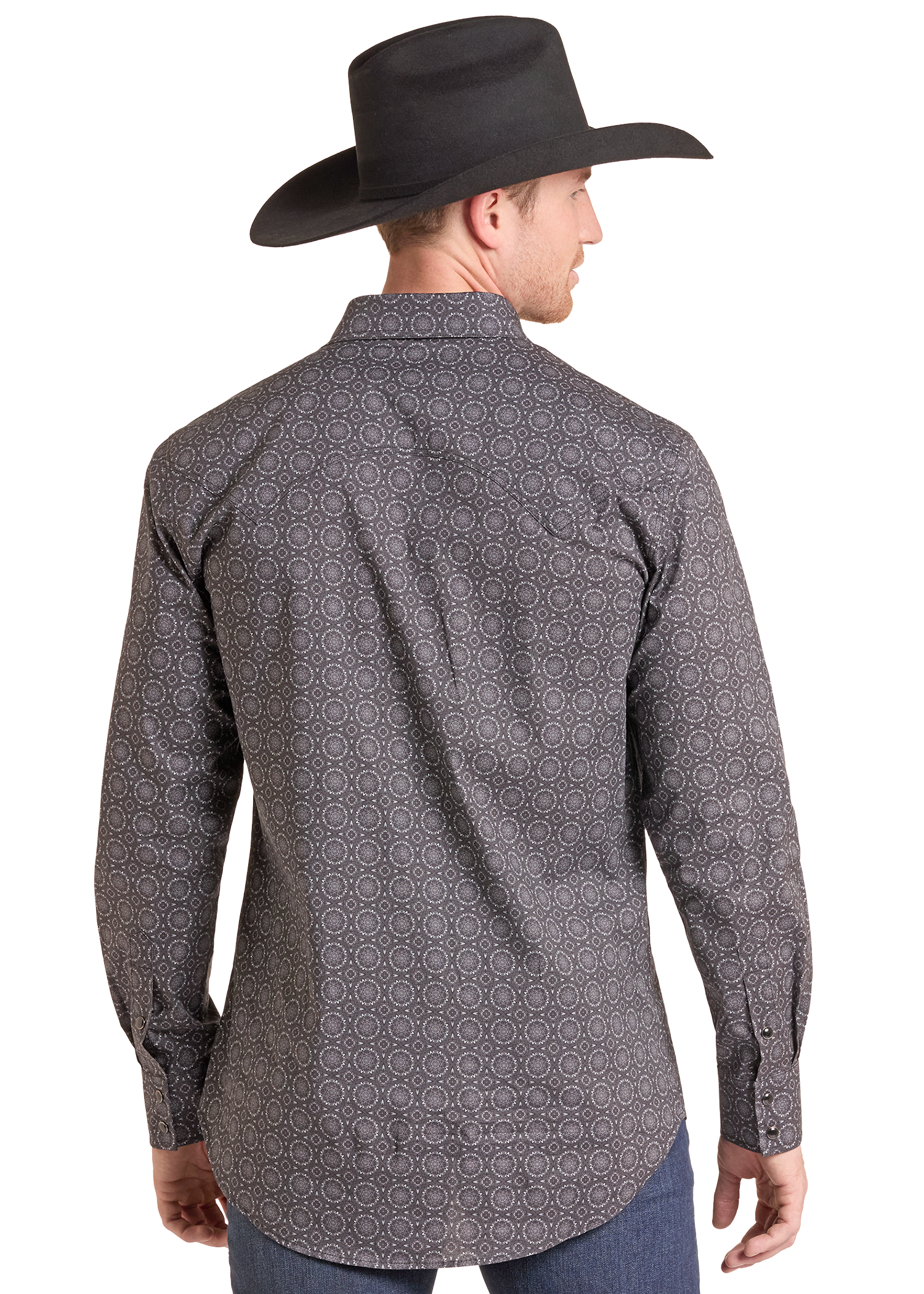 RockandRollDenimMensMedallionPrintLongSleeveShirt | Country Clothing - Mens Shirt | Saddleworld Ipswich