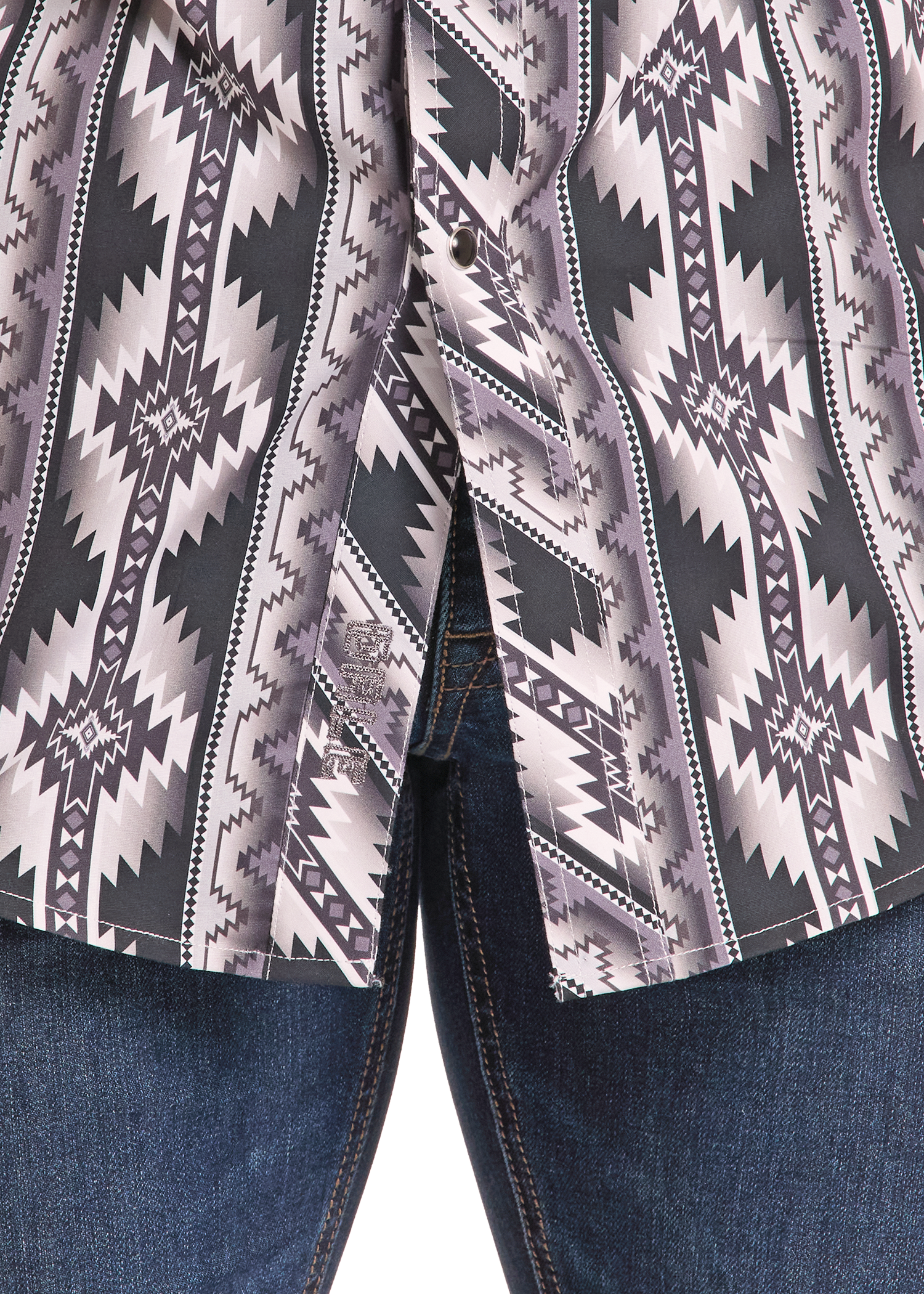 RockandRollDenimMensAztecandStripedLongSleeveSnapShirt | Country Clothing - Mens Shirt | Saddleworld Ipswich