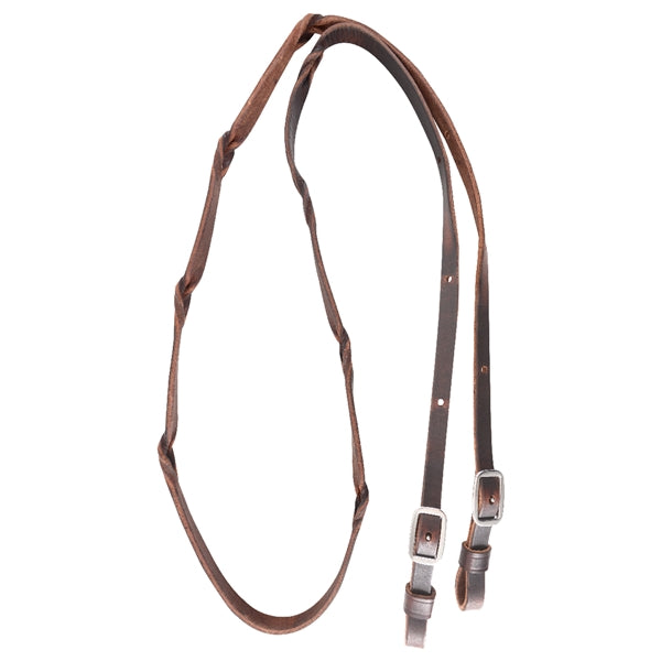 Classic Equine Barrel Reins 5/8in 2 Plait Braid Chocolate Harness