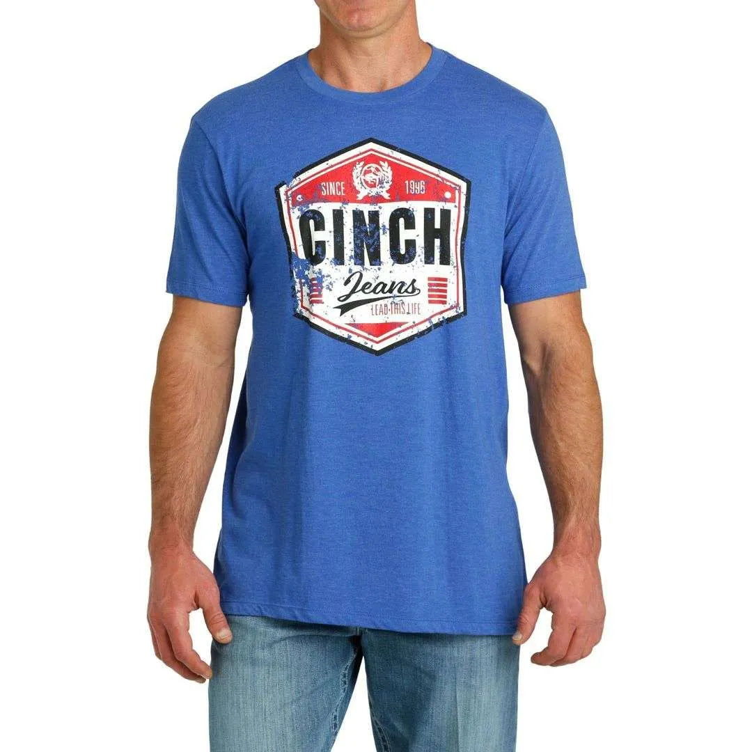 Cinch Mens Royal Blue T Shirt - EOFY Sale
