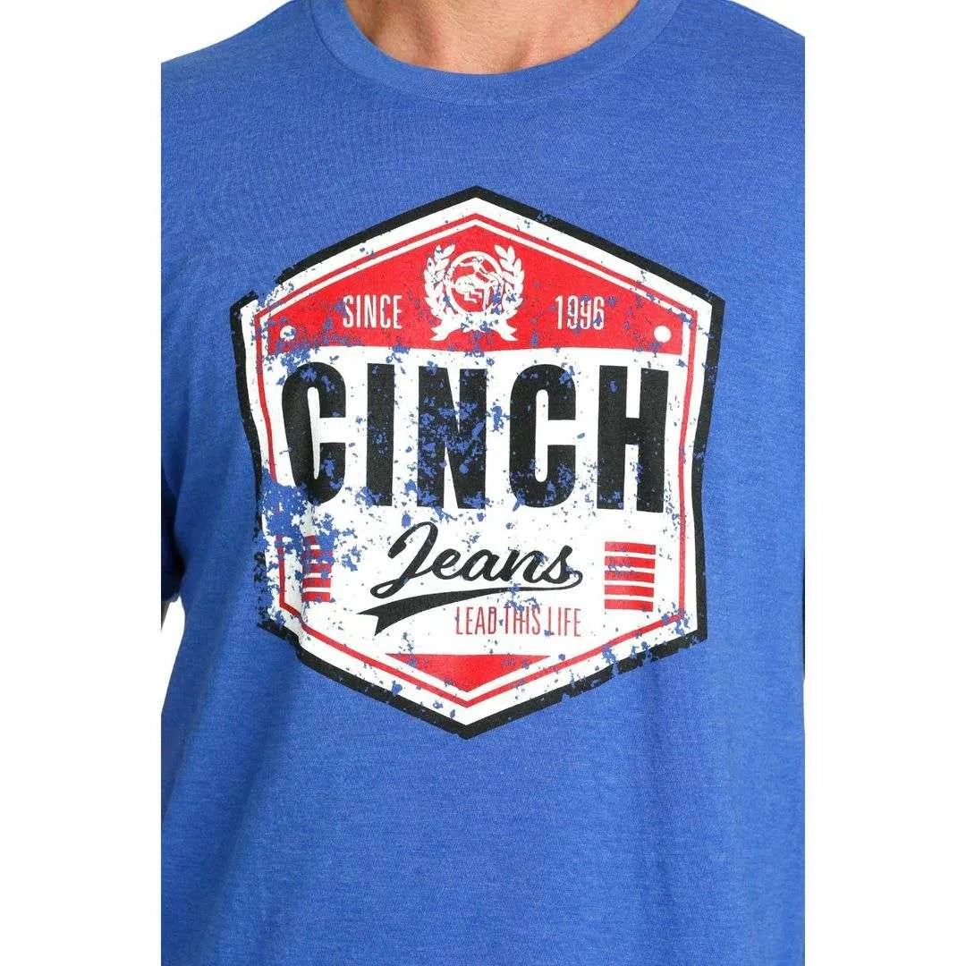 Cinch Mens Royal Blue T Shirt - EOFY Sale