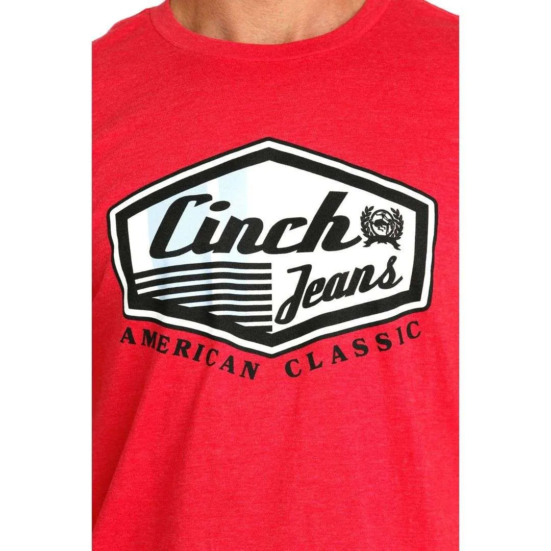 Cinch Mens Red Graphic T Shirt - EOFY Sale