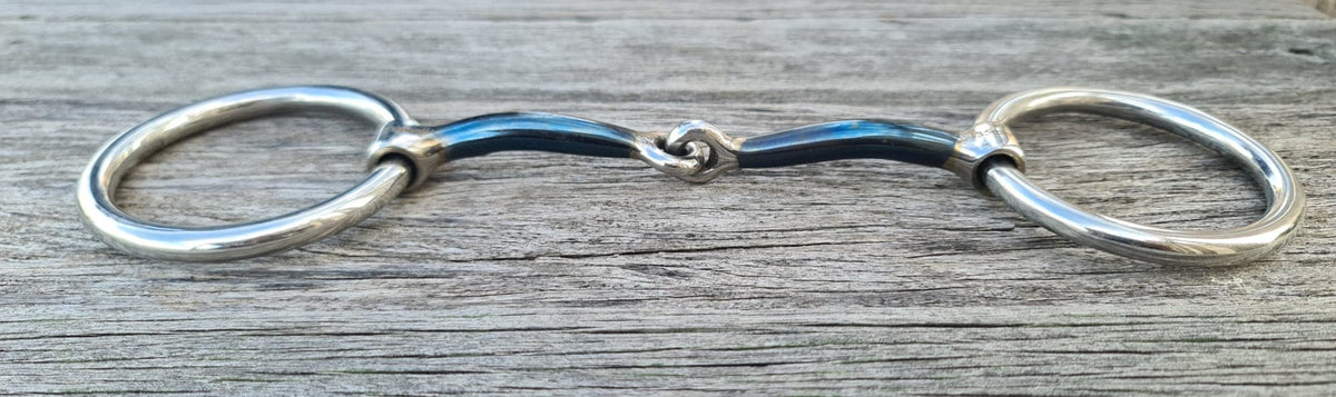 Toprail Medium Loose Ring Sweet Iron Snaffle 135mm Wide 10mm Thickness