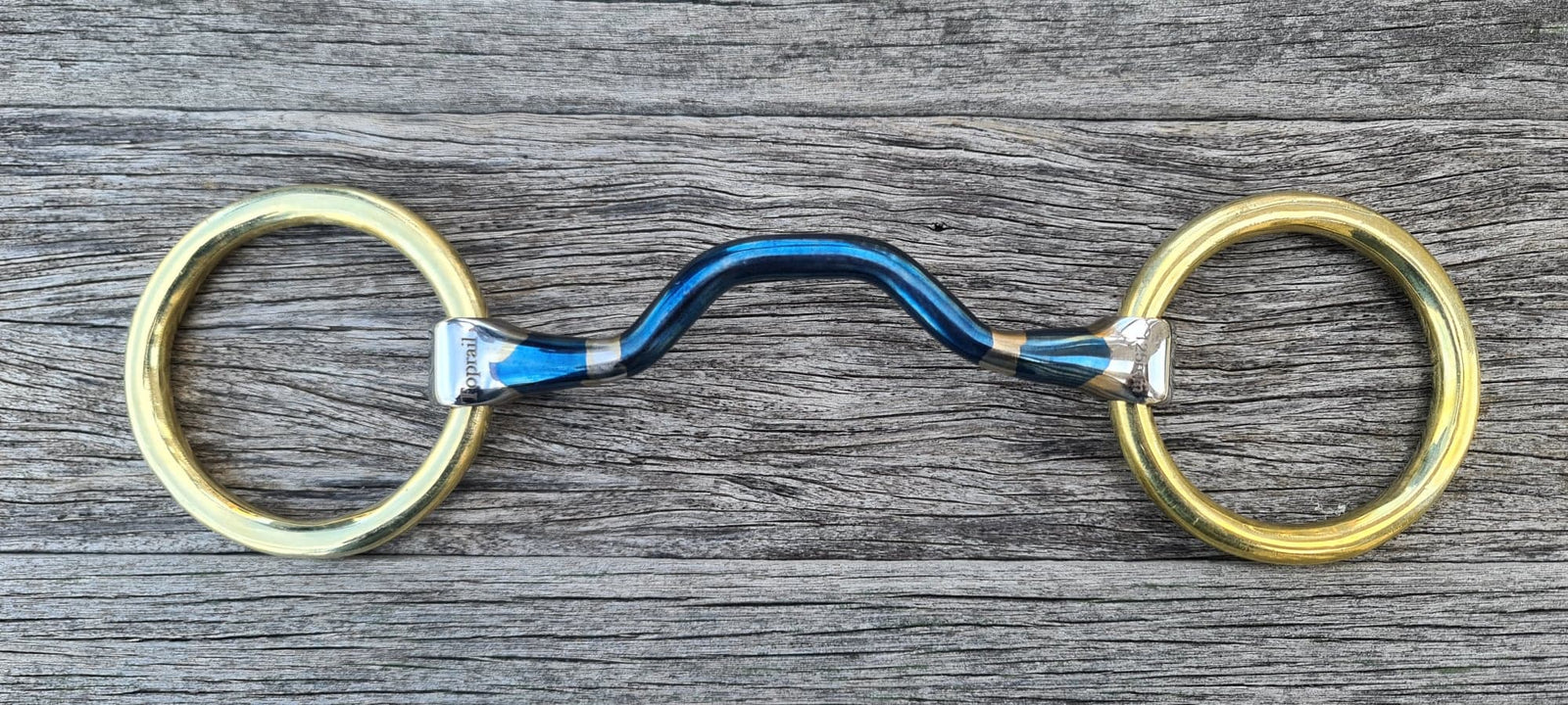 Toprail Medium Brass Loose Ring Sweet Iron Ported Comfy Tongue Bit 125mm Wide