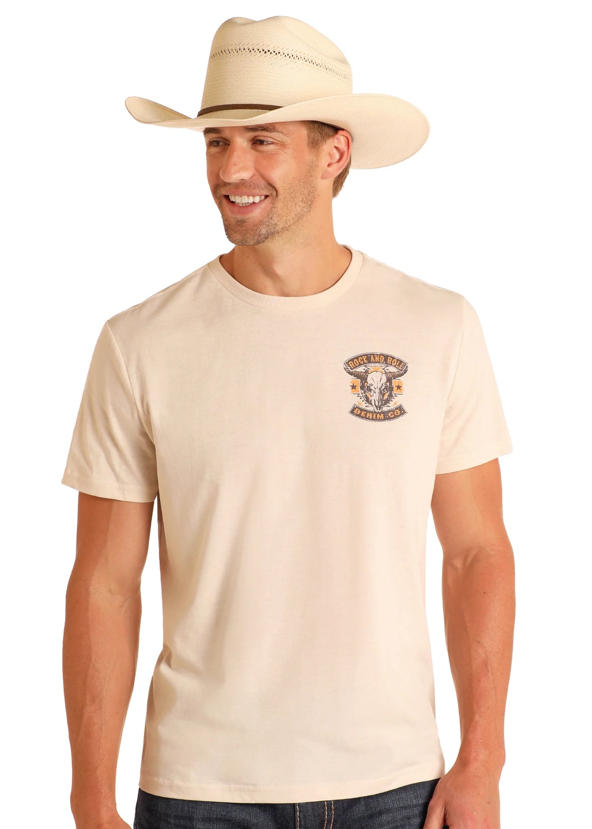 Rock and Roll Longhorn Skull Graphic Tee - Black Friday Sale