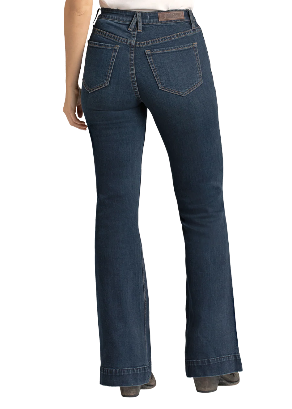 Rock and Roll Denim Wms High Rise Stretch Dark Wash Trousers