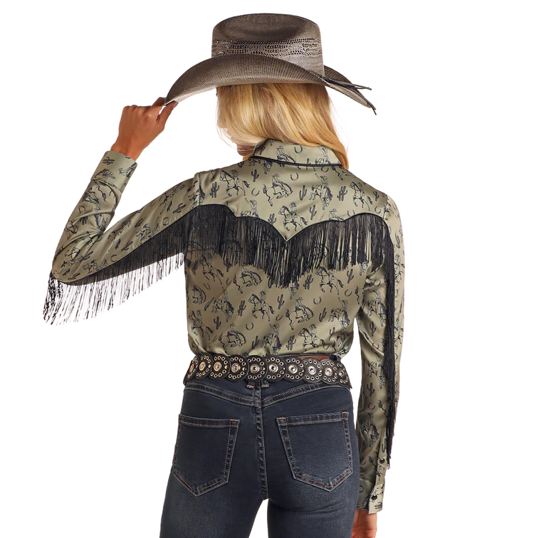 Rock and Roll Conversational Satin Snap