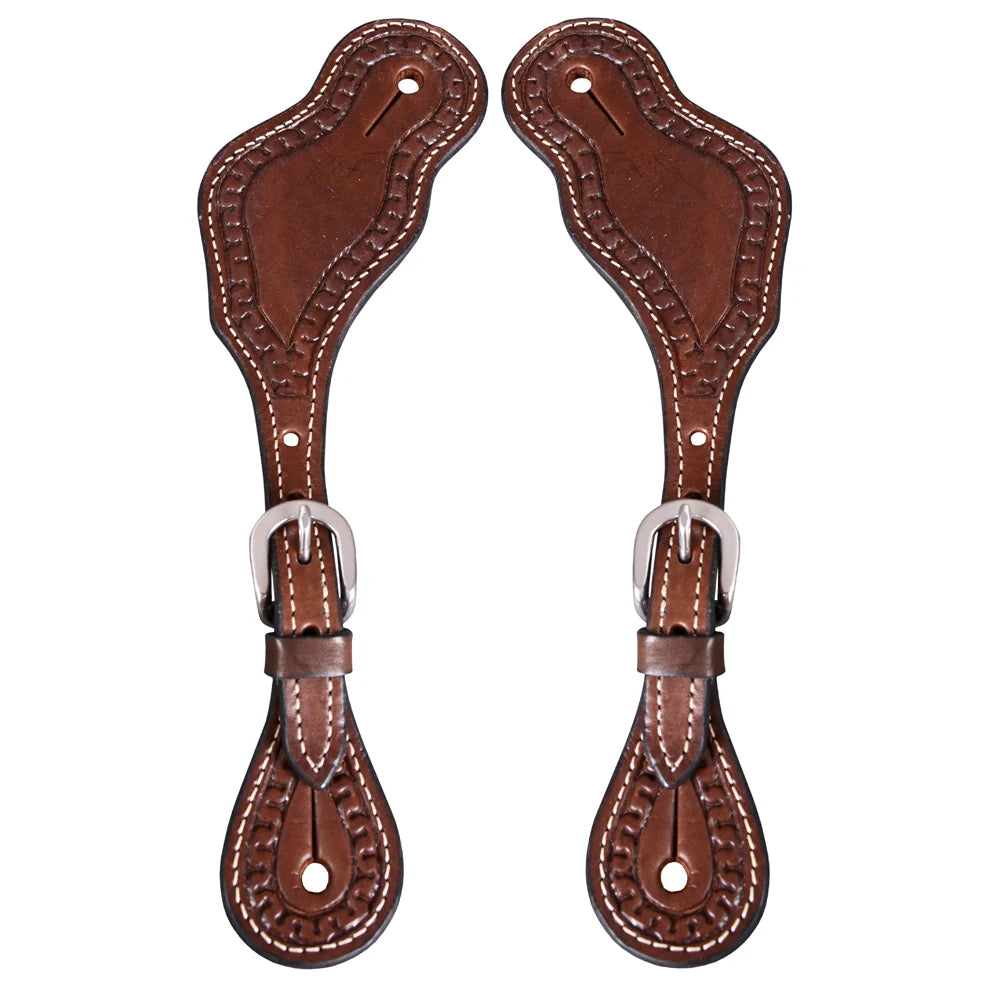 Bar H Equine Western Leather Spur Straps | RoderWear - Spur Straps ~ Saddleworld Ipswich