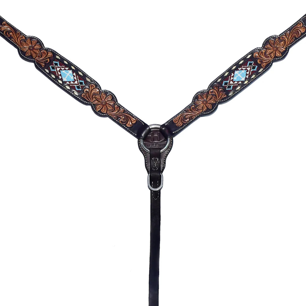 Bar H Equine Western Leather Breastplate | Horse Supplies - Breastplate | Saddleworld Ipswich