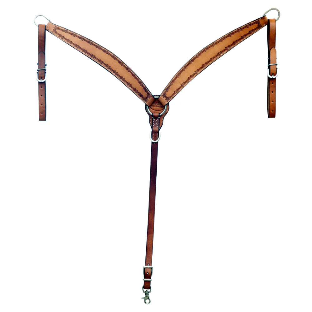 Bar H Equine Western Leather Breastplate | Horse Supplies - Breastplate | Saddleworld Ipswich