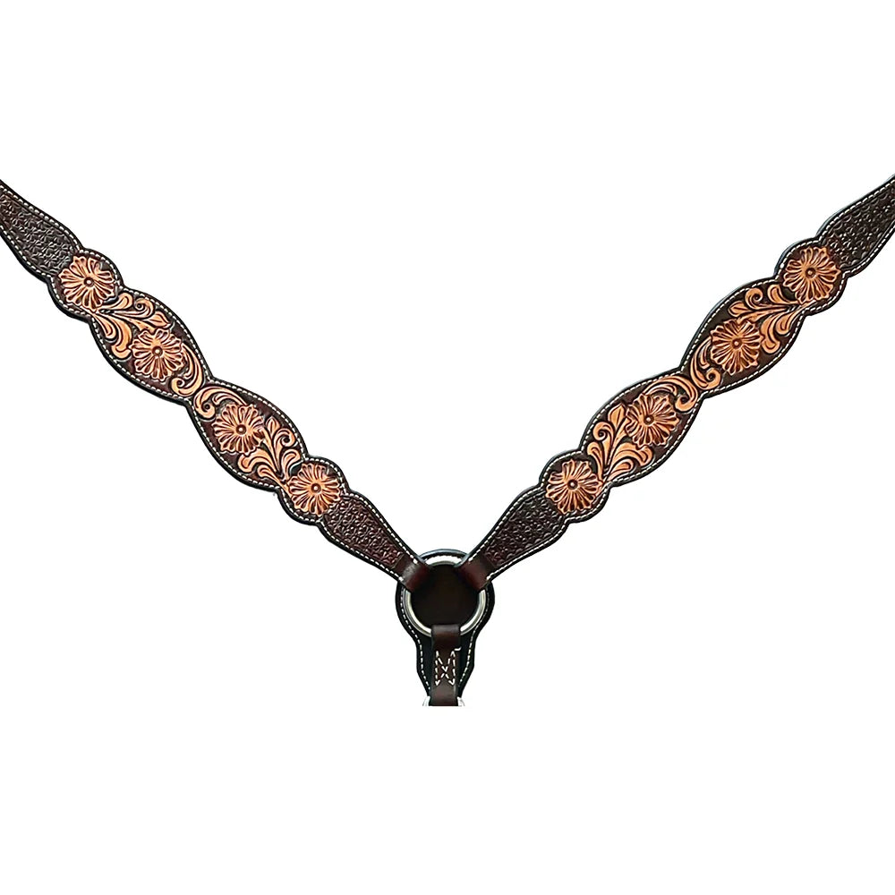 Bar H Equine Western Leather Breastplate ~ Horse SUpplies - Breastplate ~ Saddleworld ipswich