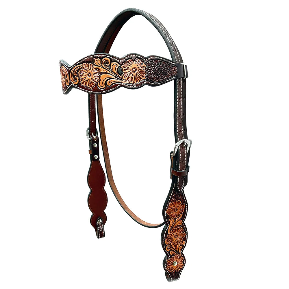 Bar H Equine Western Leather Bridle | Horse Supplies - Western Bridle | Saddlworld Ipswich