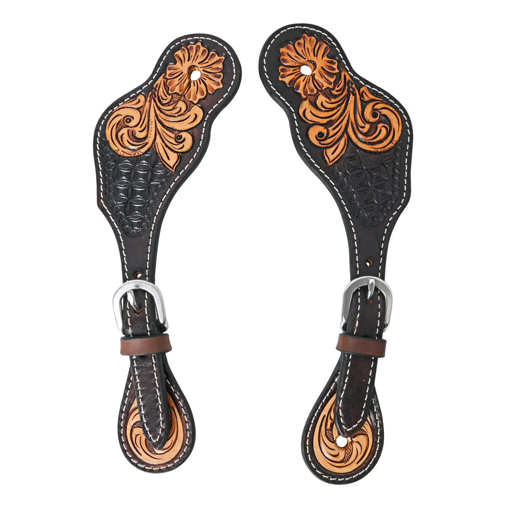Bar H Equine Western Leather Spur Straps ~ Horse Supplies - Wither Strap ~ Saddleworld Ipswich