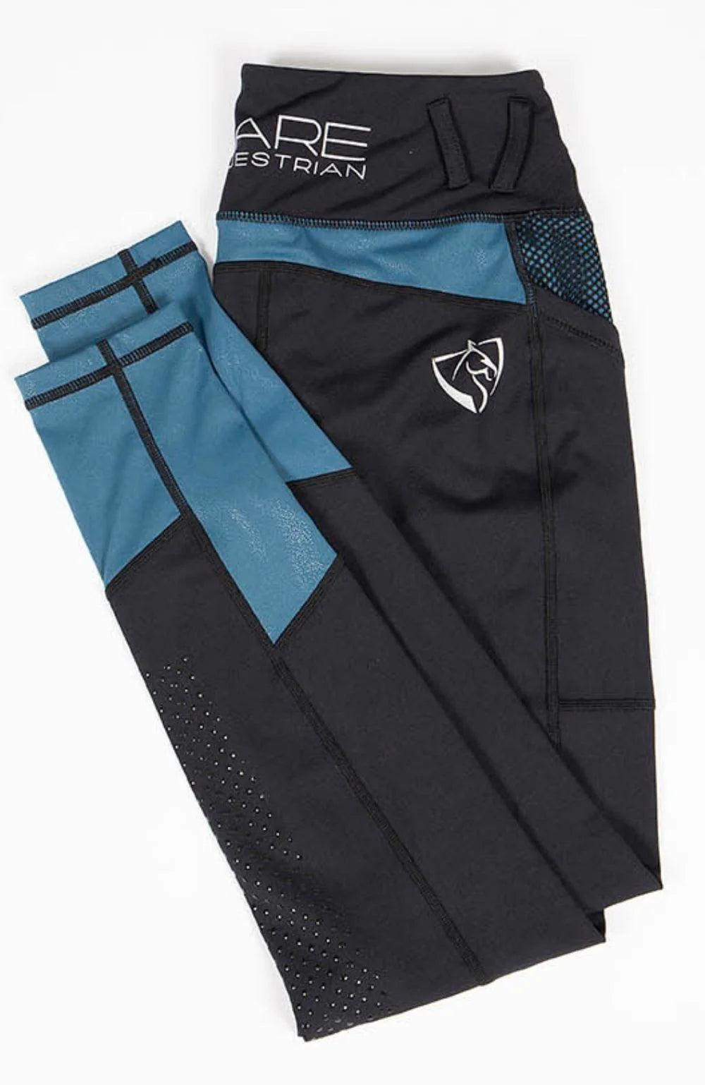 Bare Youth Performance Riding Tights - Teal Glamour | Bare Equestrain | Saddleworld Ipswich 